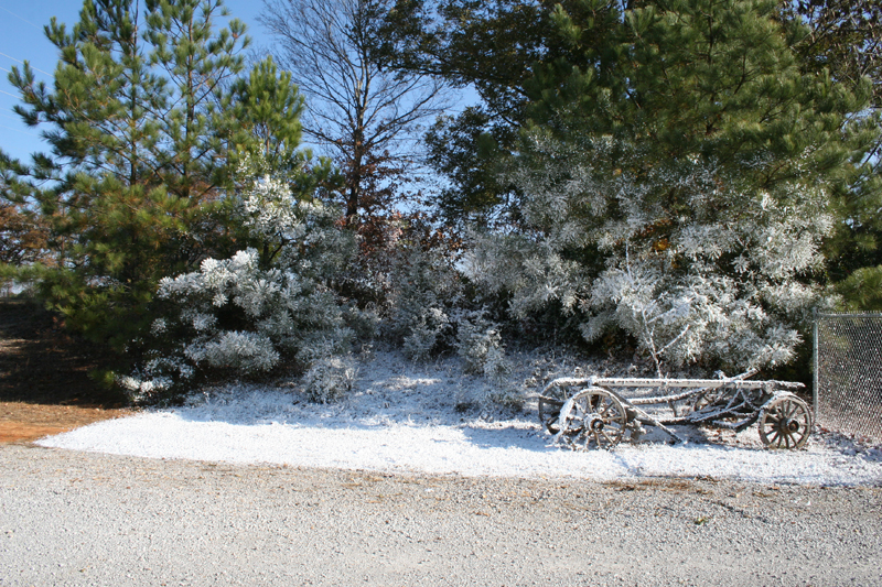 fake snow sprayed snow foam